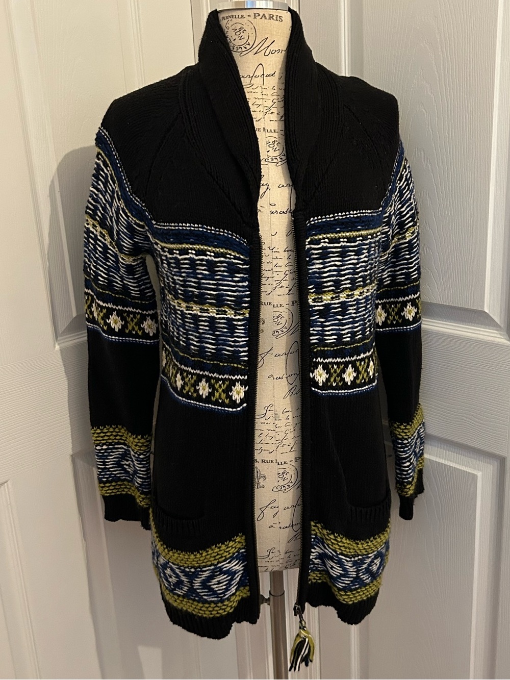 Anthropologie Knit Sweater Jacket with Zipper
